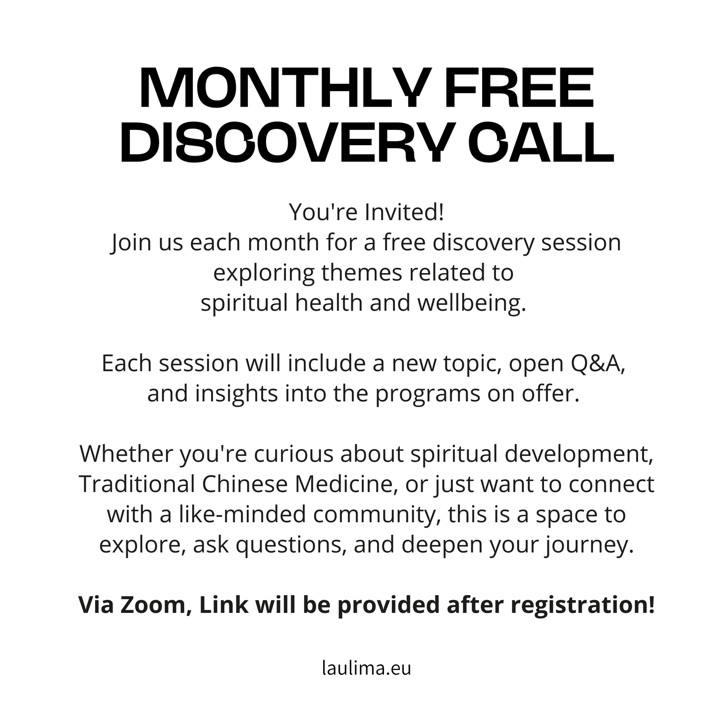 MONTHLY FREE DISCOVERY SESSION with Gideon le Roux