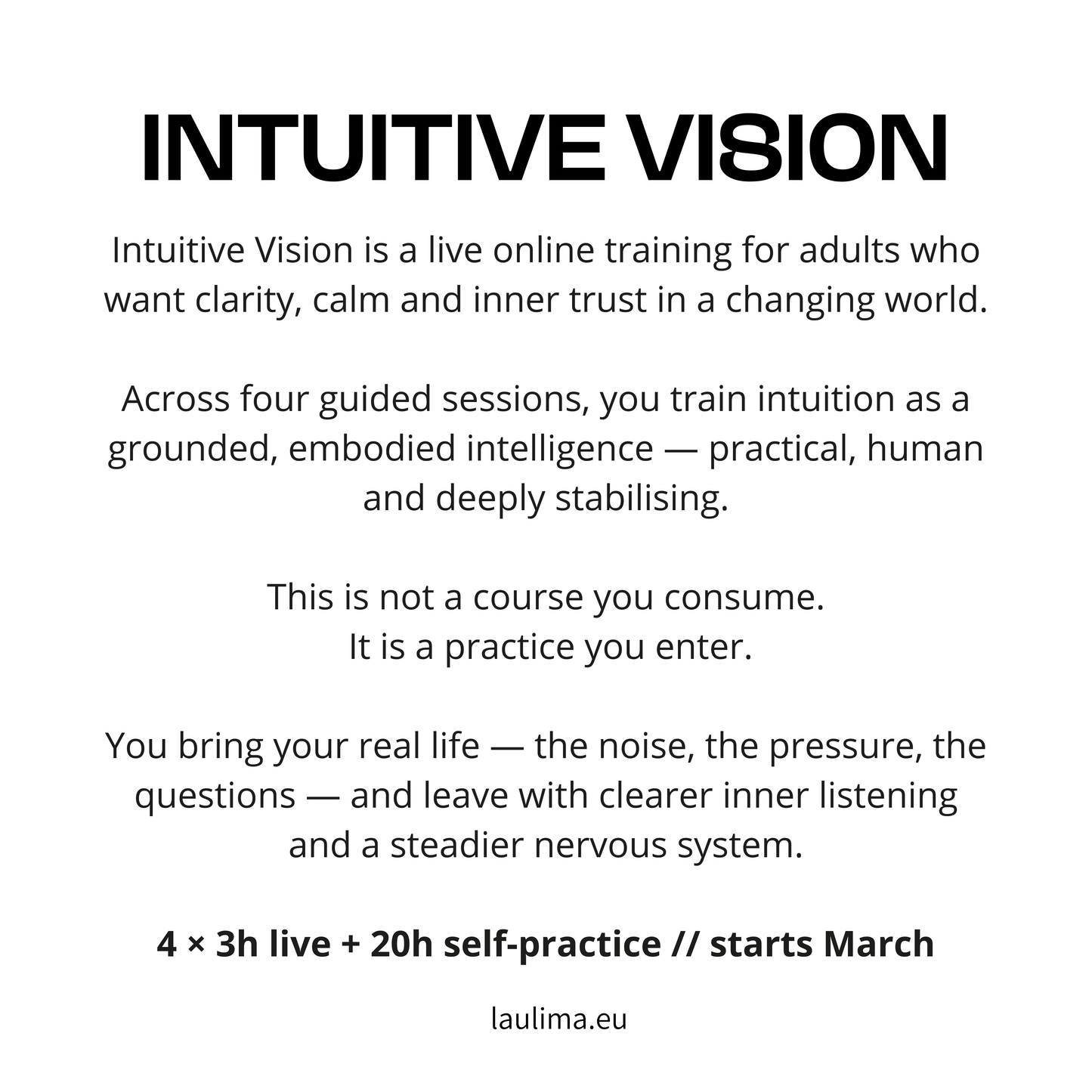 INTUITIVE VISION Online Training with Marco Di Giano